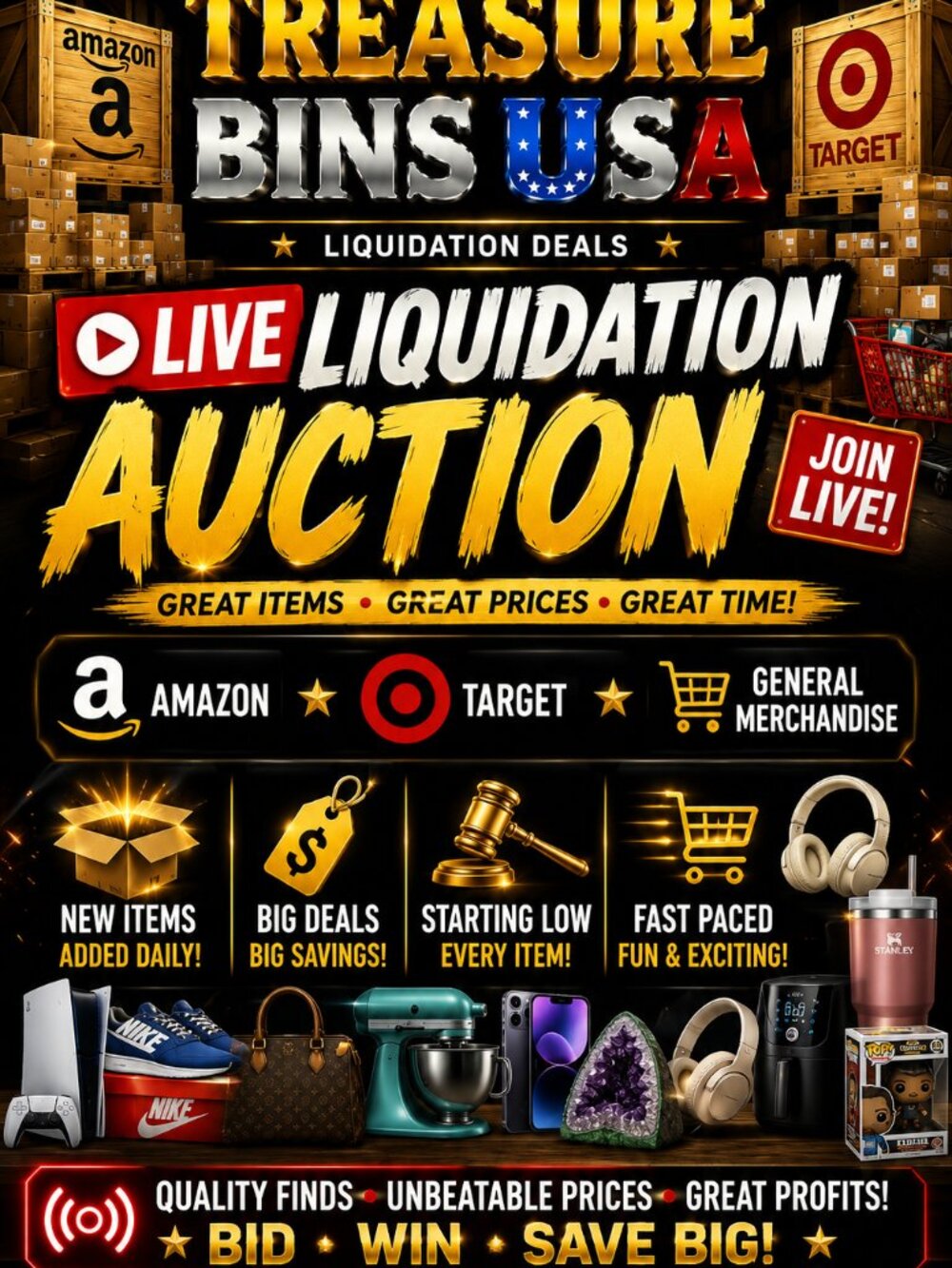 🔥 Liquidation Deals • Pallet Pulls • Wholesale Lots